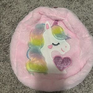 Pink Unicorn Plush Backpack